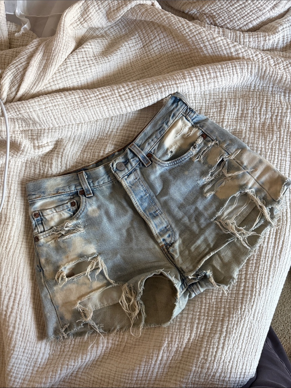 Levi’s 501 Vintage Bleached denim shorts blue